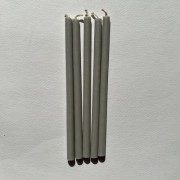 Świeca  15 cm SZARA cienka 30 minutowe